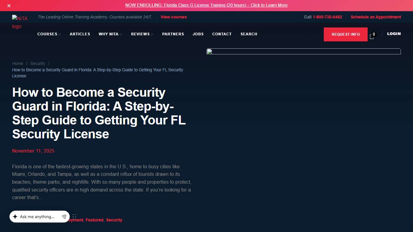 How to Become a Security Guard in Florida: A Step-by-Step Guide to Getting Your Florida Class D Security License