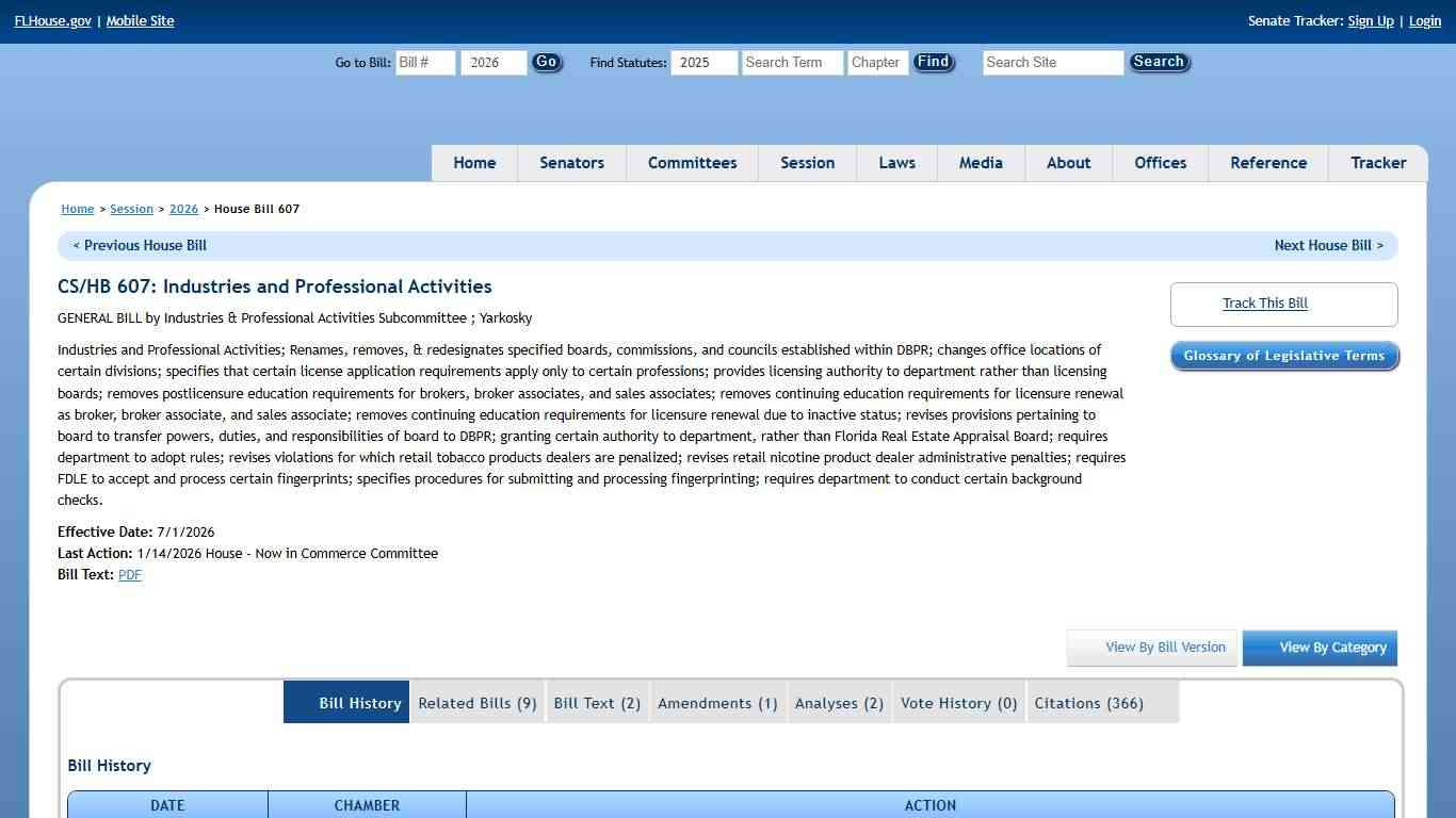 House Bill 607 (2026) - The Florida Senate